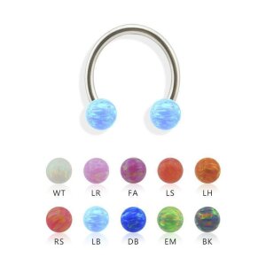 Steel - Circular Barbell - Opal