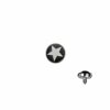 Titanium - Dermal Anchor Flat-Disc - white Star - 1,2 mm