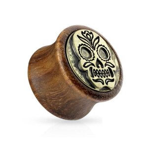 Holz - Plug - Totenkopf 10 mm