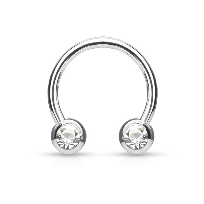 Steel - Circular Barbell - Crystal