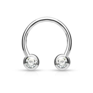 Steel - Circular Barbell - Crystal