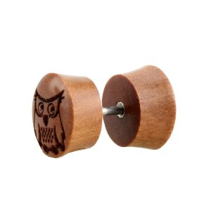 Wood - Fake Plug - Owl