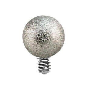 Steel- Dermal Anchor - Ball - Diamond Look