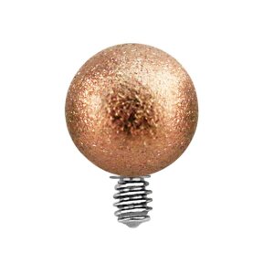 Rosegold Steel- Dermal Anchor - Ball - Diamond Look