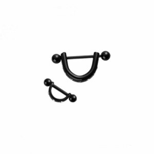 Black Steel - Ohrpiercing - Kristall