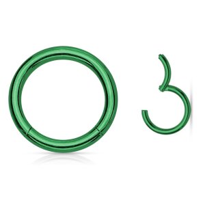 Green Steel  - Segment Clicker Ring