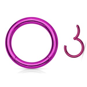 Purple Steel  - Segment Clicker Ring 1,2 mm 8 mm