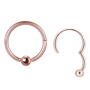 Rosegold Steel - BCR Klemmring - Klick Verschluss