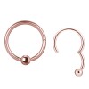 Rosegold Steel - BCR ball closure ring - hinged 1,2 mm 9 mm 3 mm