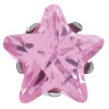 Steel - ear studs - star - pink - Studex System 75