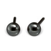Stahl - Ohrstecker - Kugel - Schwarz - 4mm - NOIR - Studex System 75