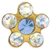Gold Steel - Ohrstecker - Blume - Aquamarine - Studex System 75