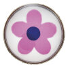 Steel - stud earrings - pink flower - Studex System 75