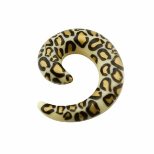 Acrylic - Taper/Expander - spiral - cheetah