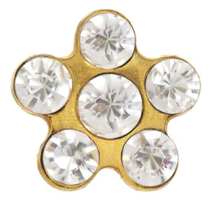 Studex System 75 - 14 carat gold - stud earrings - flower...