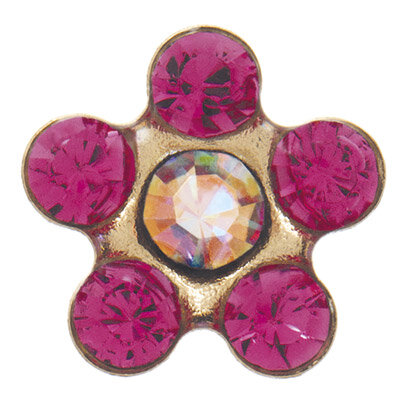 14 Karat Gold - Ohrstecker - Blume - Rosé - Studex...