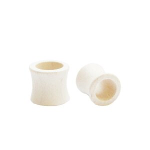 Bois - Tunnel de chair - Blanc 18 mm