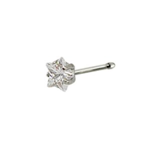 Steel - Nose Pin - Crystal - Star
