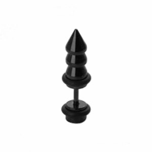 Black Steel - Fake Plug - Spitze doppelt geriffelt