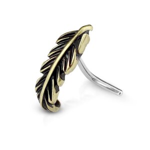 Steel - Nose Spiral - Feather gold
