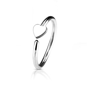 Steel - Nose Ring - Heart