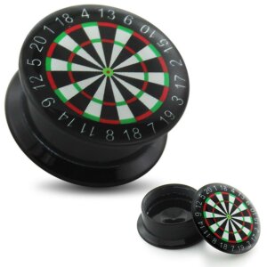 Acryl - Plug - Dartscheibe - Innengewinde 8 mm
