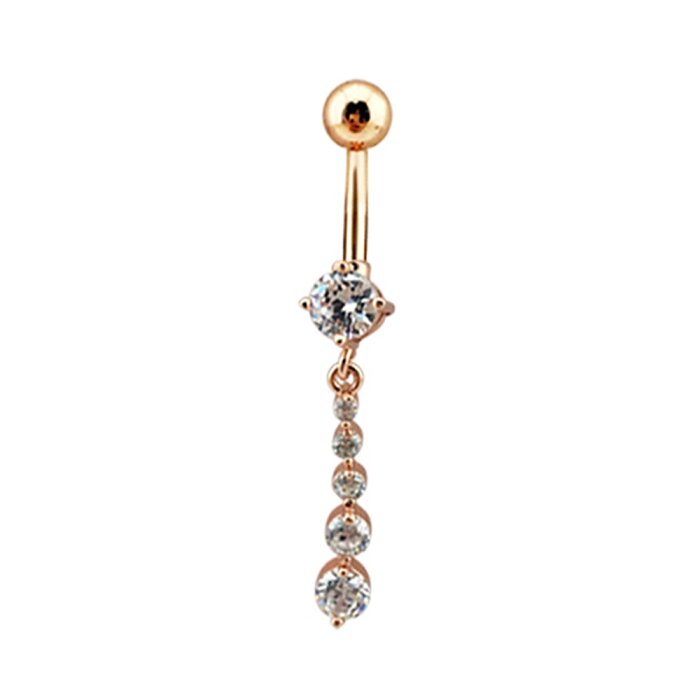 Rosegold Steel - Banane - Kristallkette