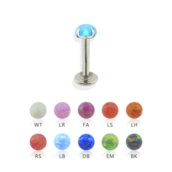 Stahl - Labret - Opal - Fassung