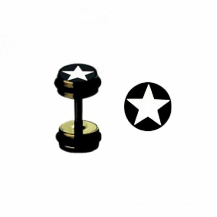 Black Steel - Fake Plug - white Star