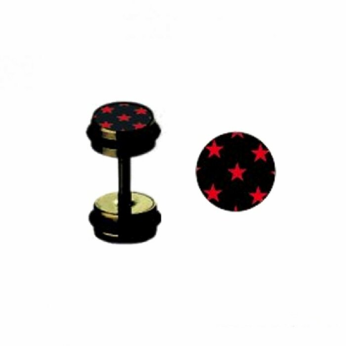 Black Steel - Fake Plug - red Stars
