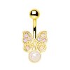 Gold Steel - Banane - Schmetterling - Opal