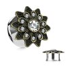 Steel - Tunnel - Sunflower - Double Flared - Crystal