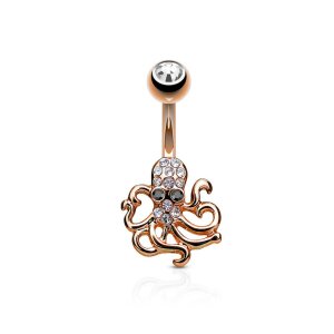 Stahl - Banane - Tintenfisch - Kristall Rosegold Steel