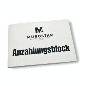 Anzahlungsblock mit 50 Sätzen