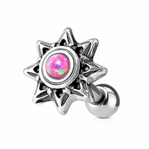 Stahl - Barbell - Tragus - Opalith Rosa