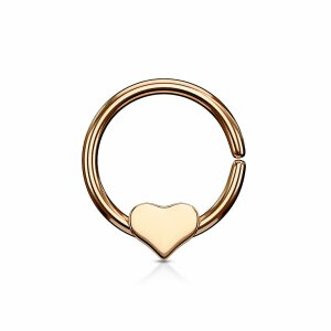 Acier - Septum - Coeur - pliable Or rose