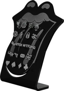 Acrylic - Display -  Tongue Piercing - EMPTY black