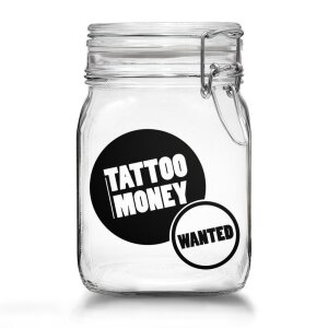 Tattoo Money Box - image Black/Pink