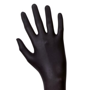 Latex - Gloves - black - 100 pcs - Unigloves Black Latex