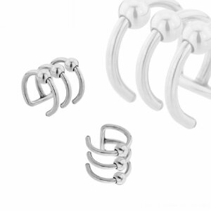 Stahl - Clip On Piercing - 3-reihig - BCR Design
