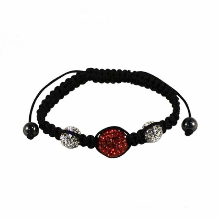 Shamballa Armband - Makramee - Kristalle & Hematite Stopper