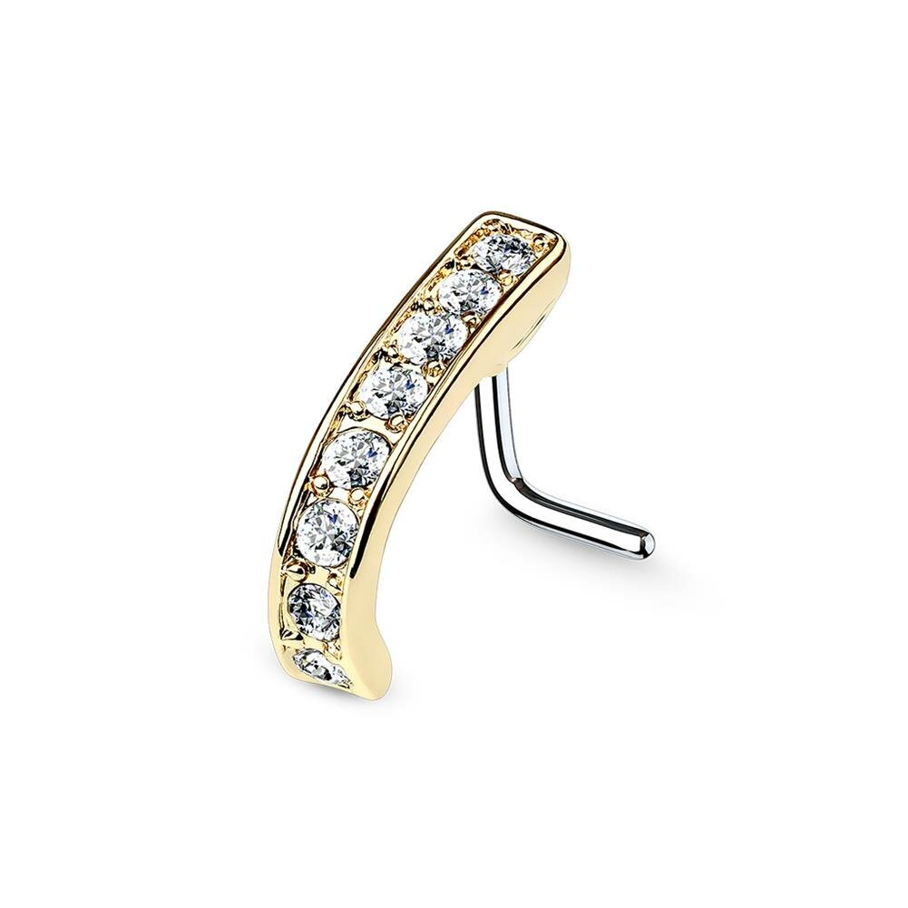 20 Gauge Half Crystal Row Jewelled Hoop Ring For Nose & Ear - Cherry Diva