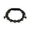 Shamballa Bracelet - Makramee - Hematite Bälle & Stopper