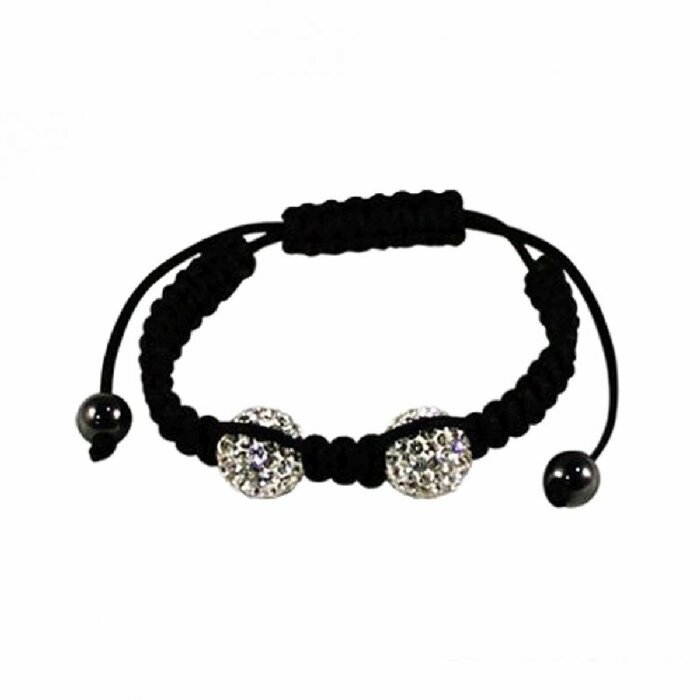 Shamballa Armband - Makramee - Kristalle & Stopper