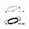 Shamballa Bracelet - Makramee - 8mm Ferido Ball - crystal