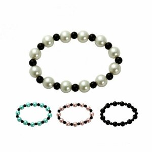 Glass Pearl Bracelet - bicolour