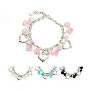 Bracelet - heart - decorated