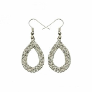 Stainless Steel - Ear ring - Crystal - Oval