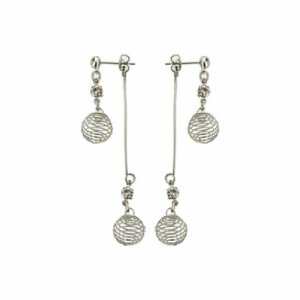 Stainless Steel - Ear ring - Crystal - balls