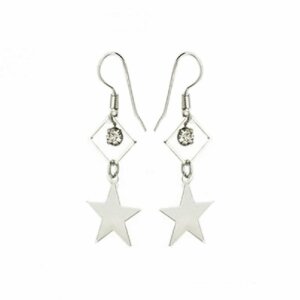 Stainless Steel - Ear ring - Crystal - Star & Quadrat